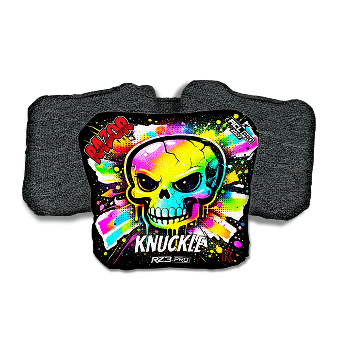 Knuckle PRO Skull SP Black Back Cornhole Bags