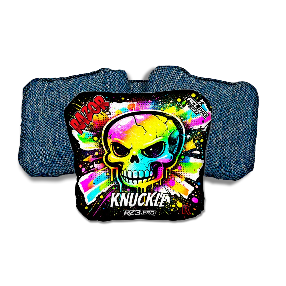 Knuckle PRO Skull SP Blue Back Cornhole Bags