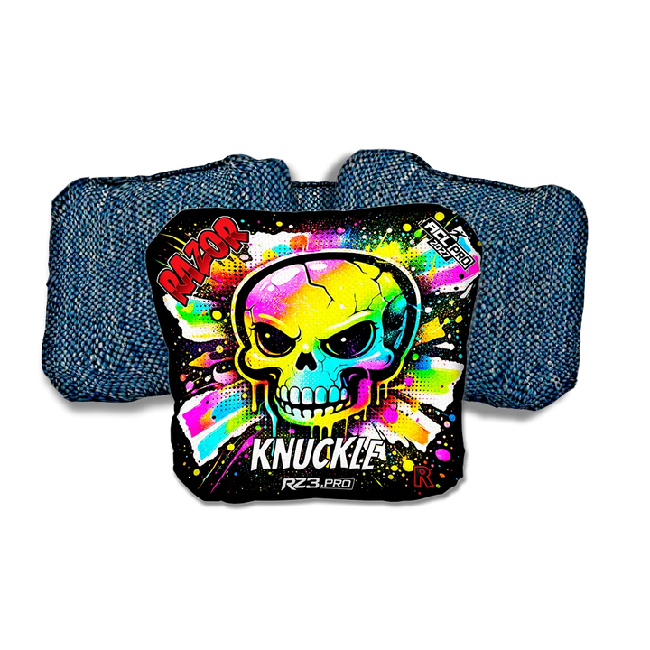 Knuckle PRO Skull SP Blue Back Cornhole Bags
