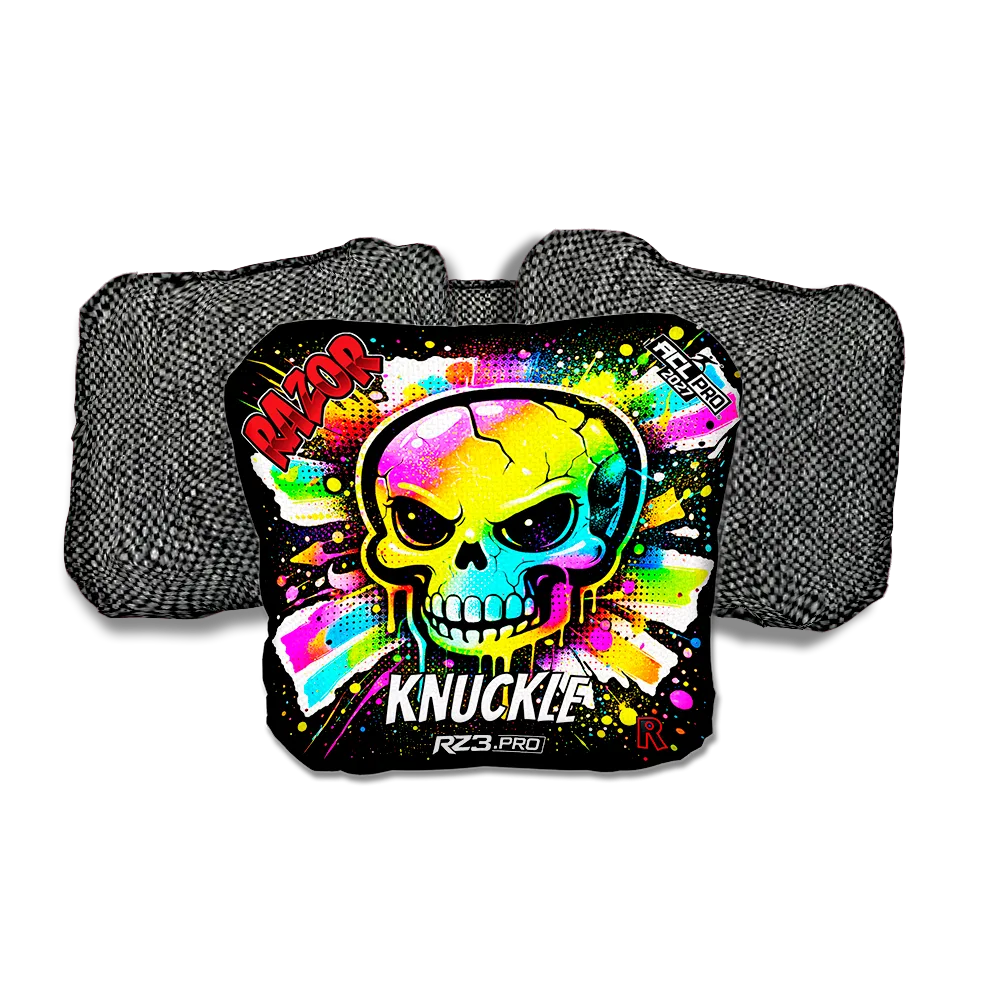 Knuckle PRO Skull SP Gray Back Cornhole Bags