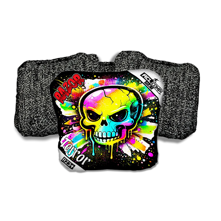 Terror COMP Skull SP Black Back Cornhole Bags