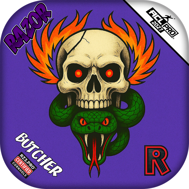 Butcher PRO Skull Fire Cornhole Bags