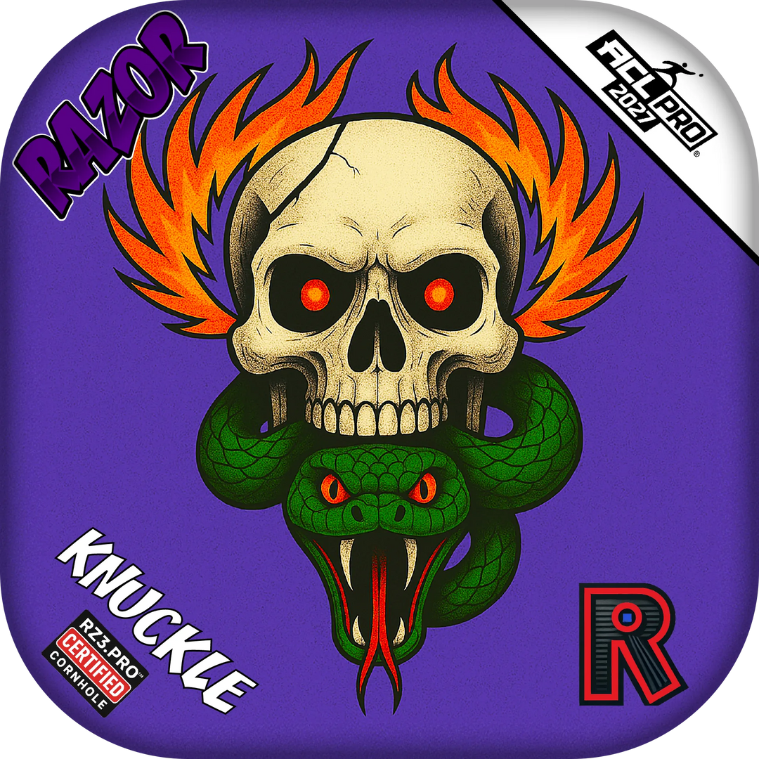 Knuckle PRO Skull Fire Cornhole Bags