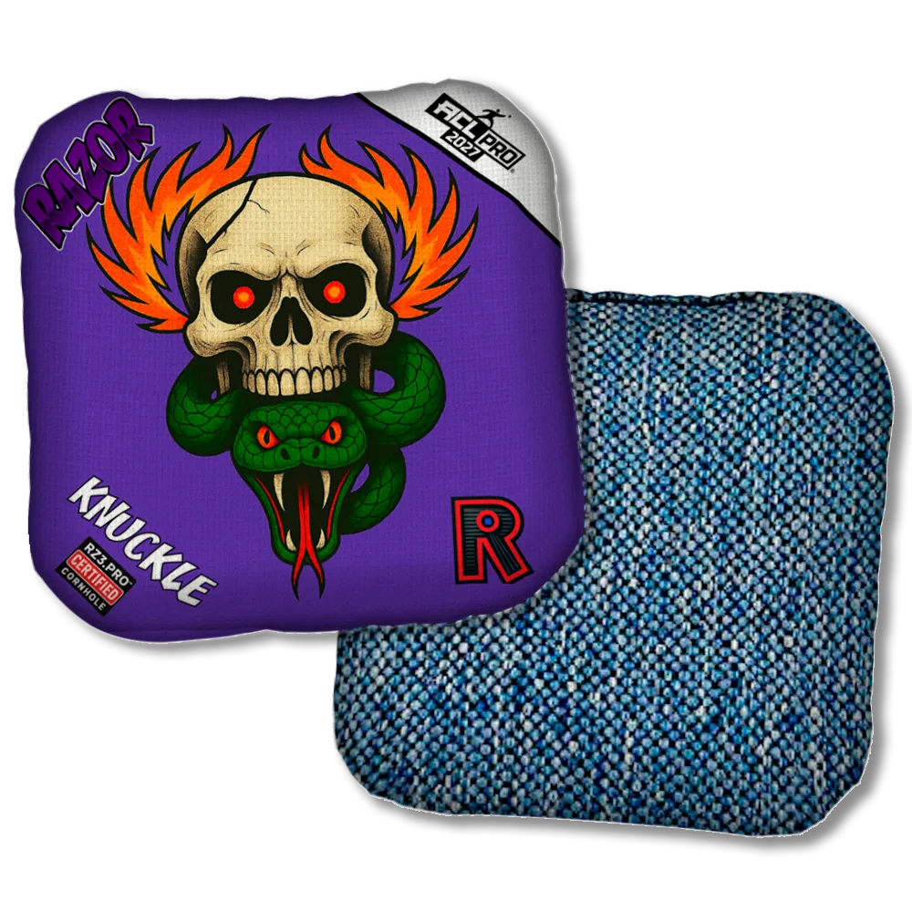 Knuckle PRO Skull Fire Blue Back Product View