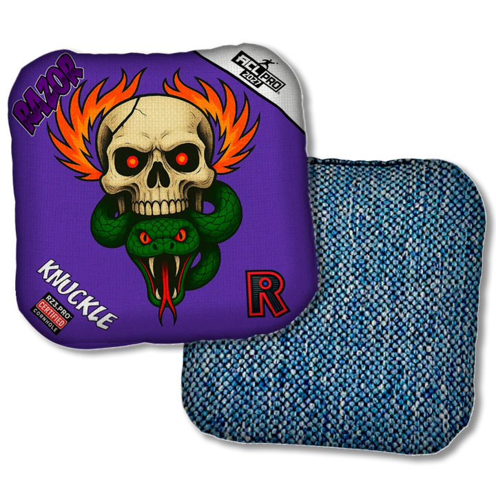 Knuckle PRO Skull Fire Blue Back Product View