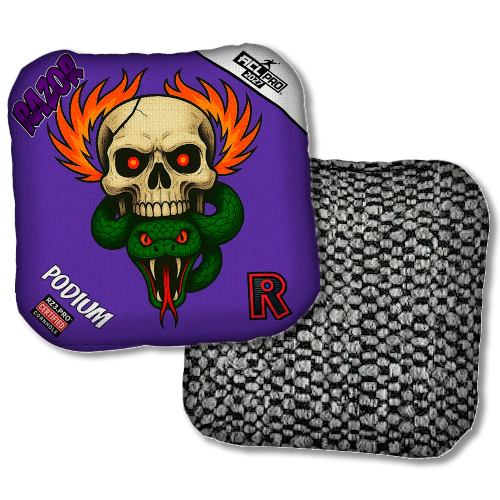 Podium PRO Skull Fire Black Back Product View