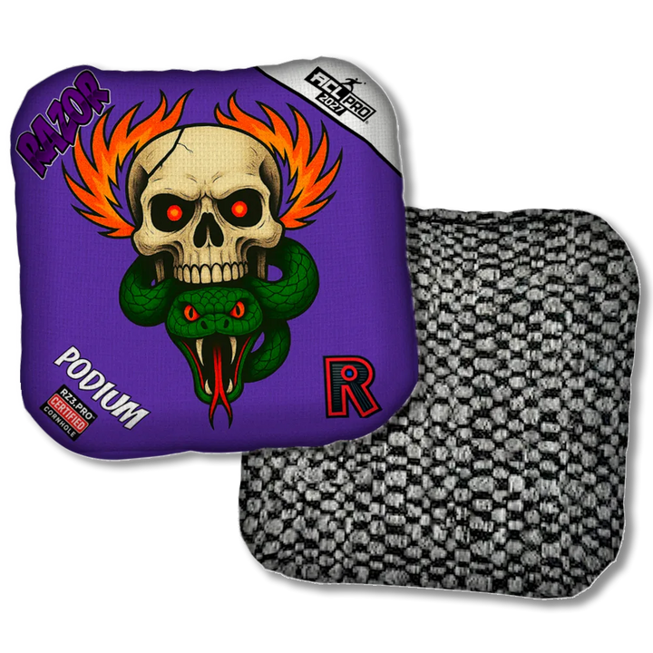 Podium PRO Skull Fire Black Back Product View