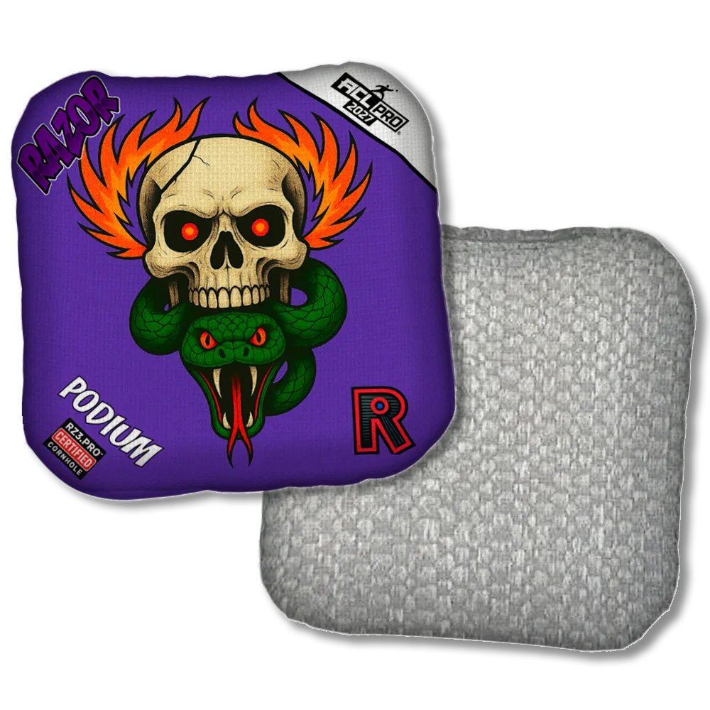Podium PRO Skull Fire Silver Back Product View