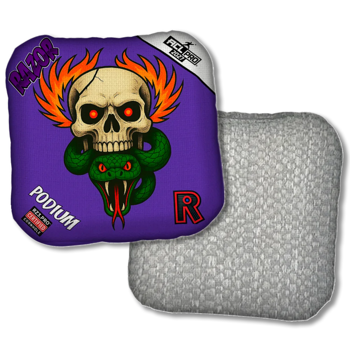 Podium PRO Skull Fire Silver Back Product View