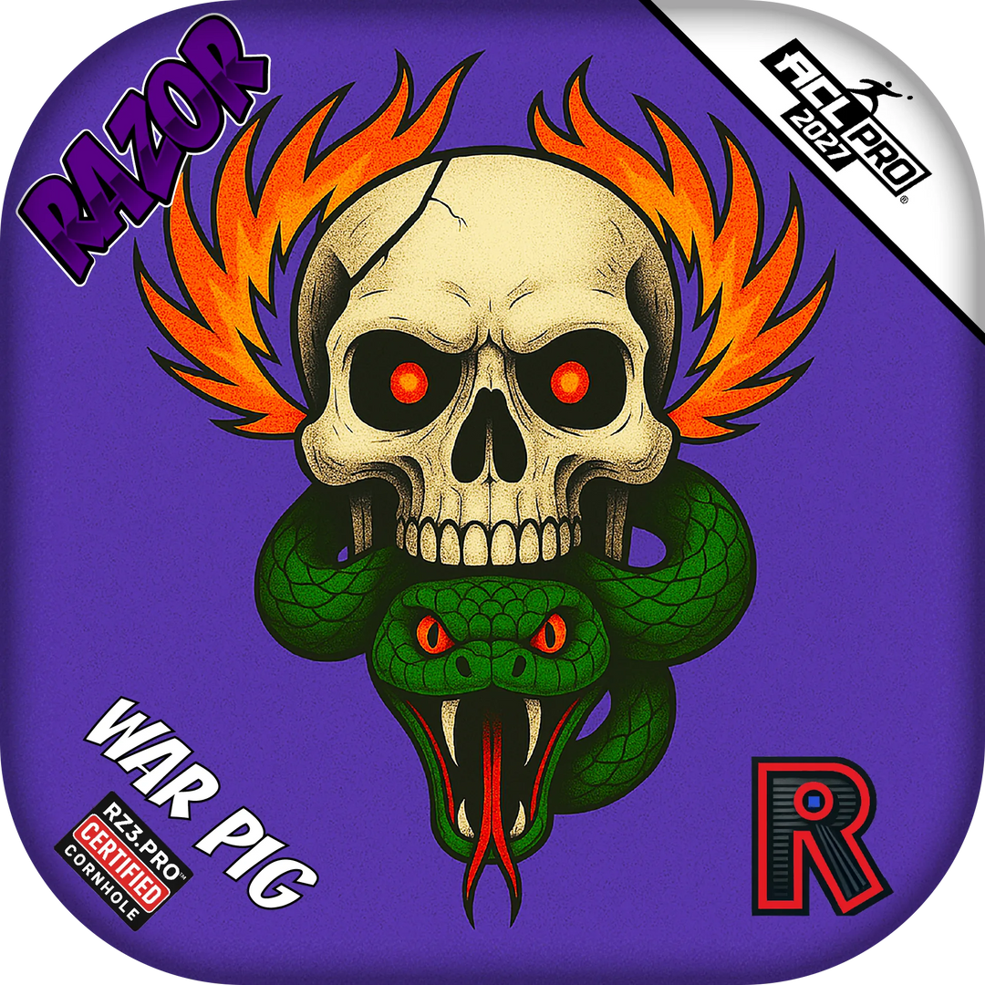War Pig PRO Skull Fire Cornhole Bags