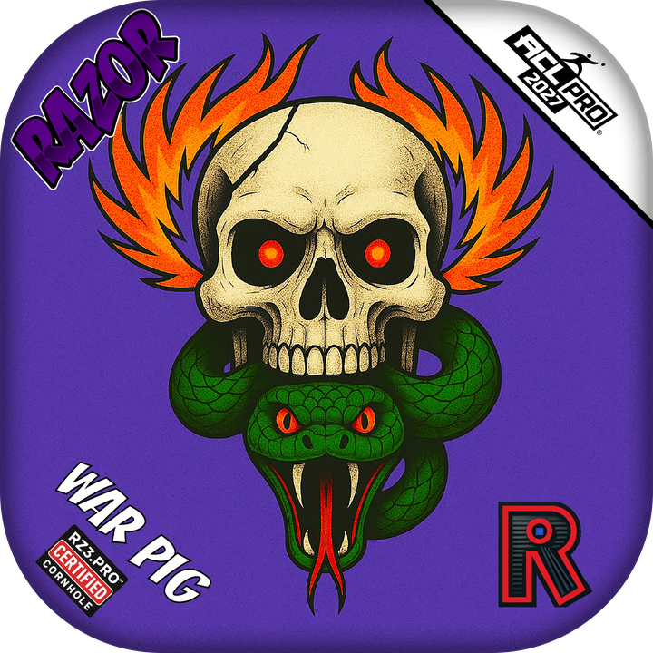 War Pig PRO Skull Fire Cornhole Bags