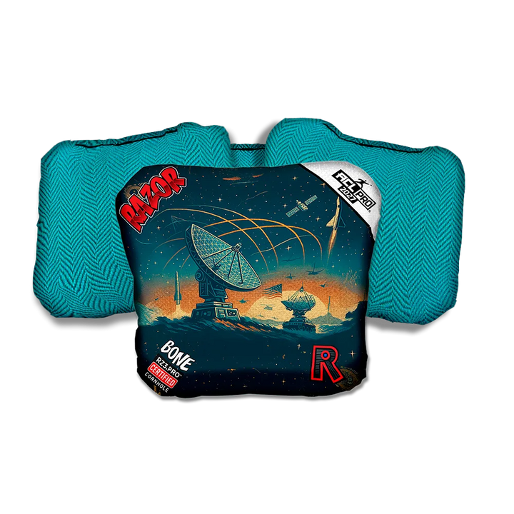 Bone PRO Skywatch Teal Back Cornhole Bags