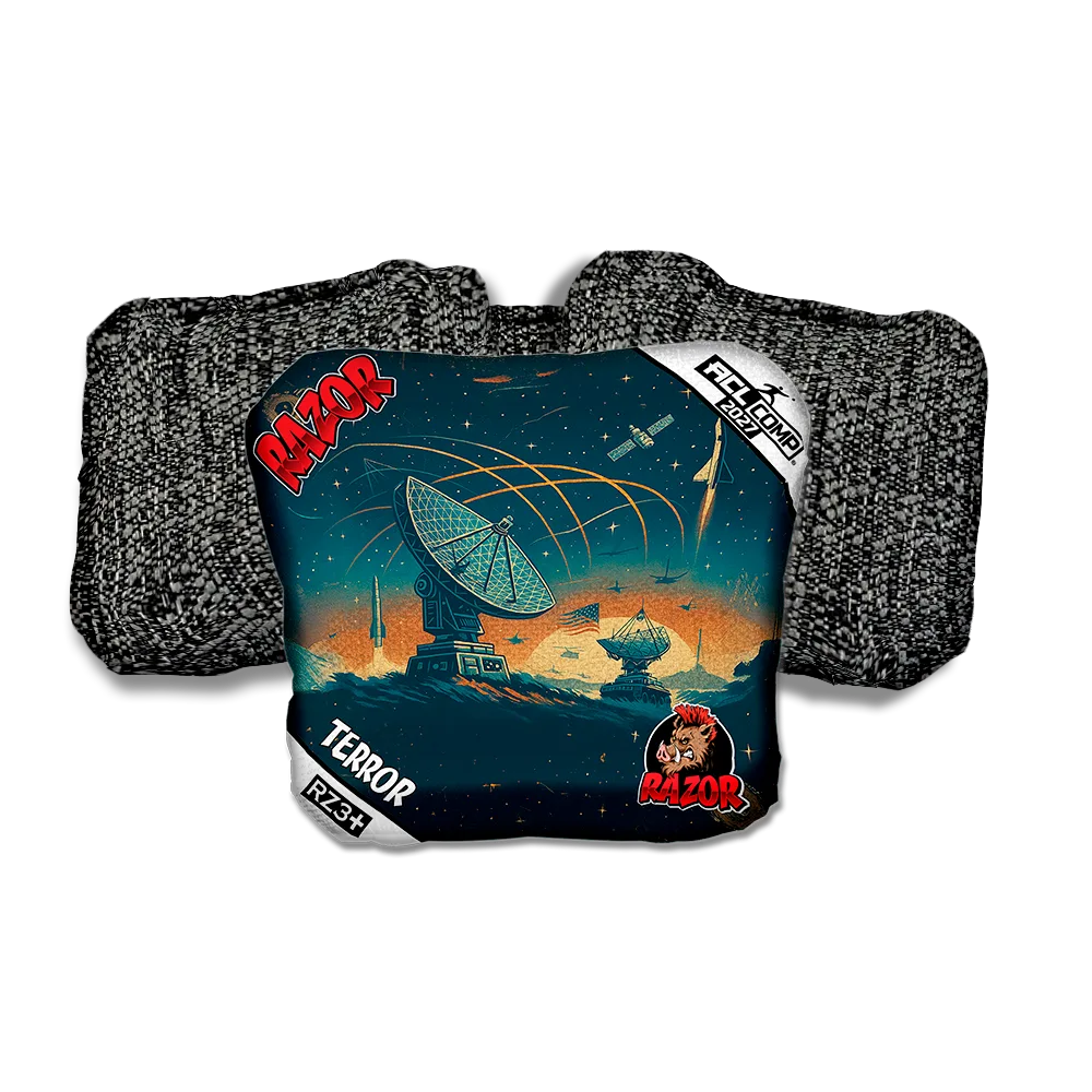 Terror COMP Skywatch Black Back Cornhole Bags