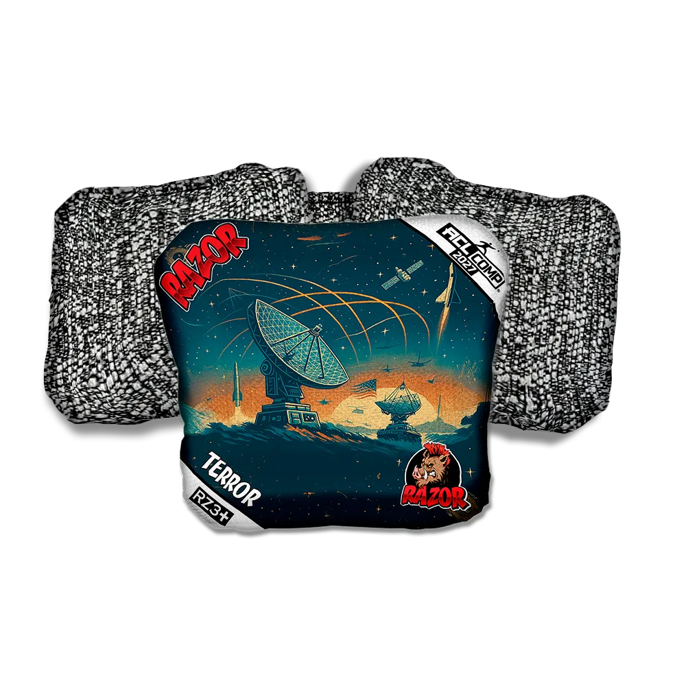 Terror COMP Skywatch Salt Pepper Back Cornhole Bags