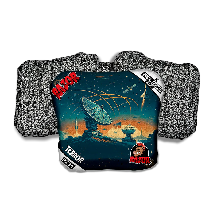 Terror COMP Skywatch Salt Pepper Back Cornhole Bags
