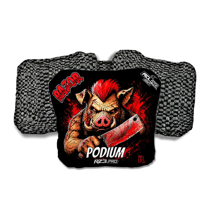Podium PRO Slaughterhouse Black Back Cornhole Bags
