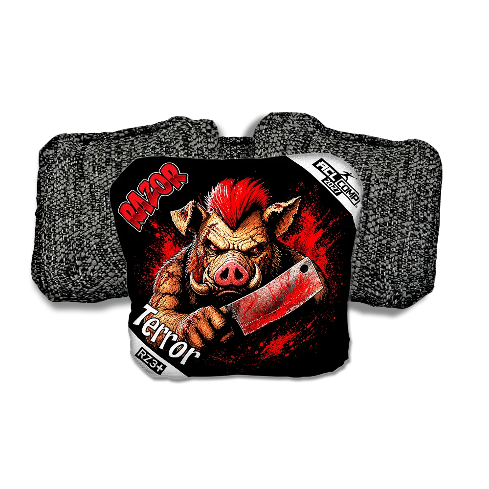 Terror COMP Slaughterhouse Black Back Cornhole Bags
