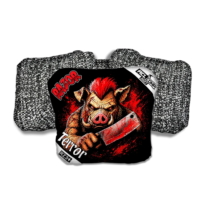 Terror COMP Slaughterhouse Salt Pepper Back Cornhole Bags