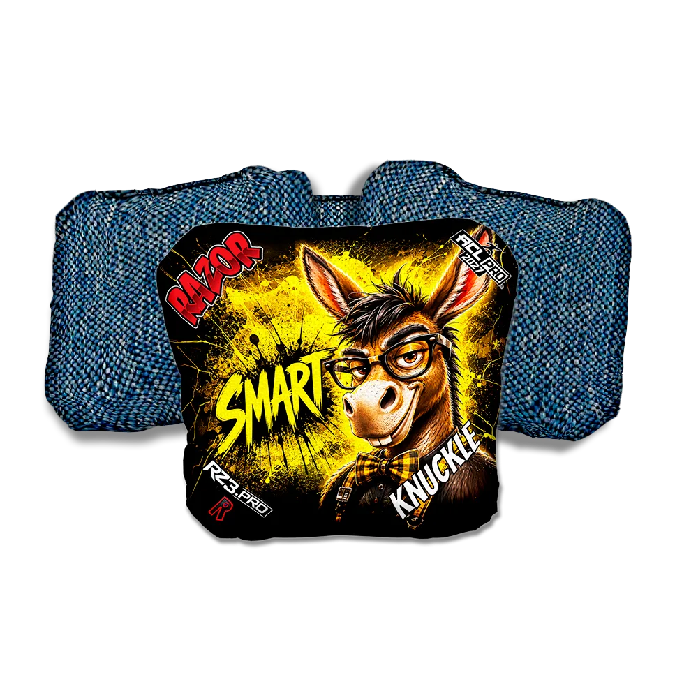 Knuckle PRO Smart A Blue Back Cornhole Bags
