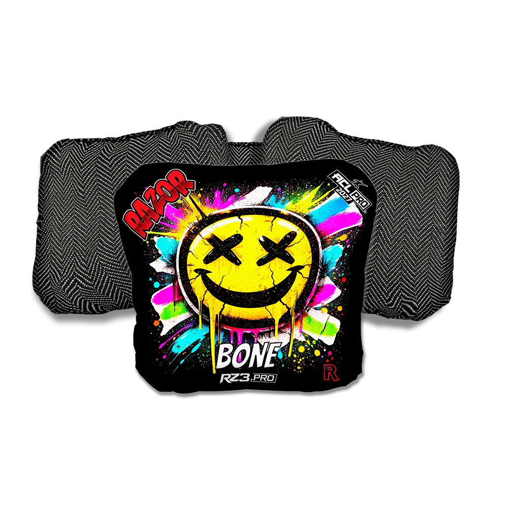 Bone PRO Smile SP Black Back Cornhole Bags