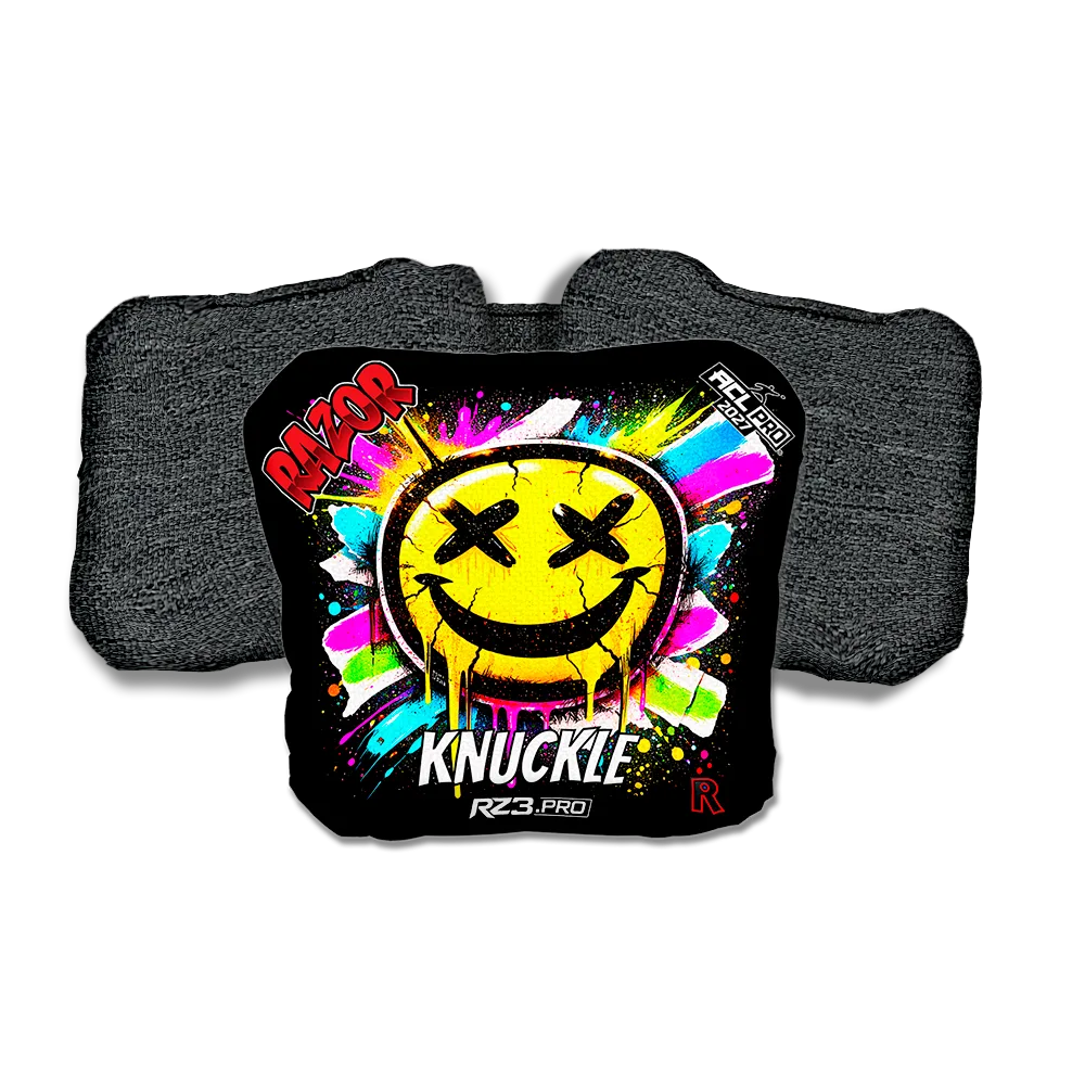Knuckle PRO Smile SP Black Back Cornhole Bags