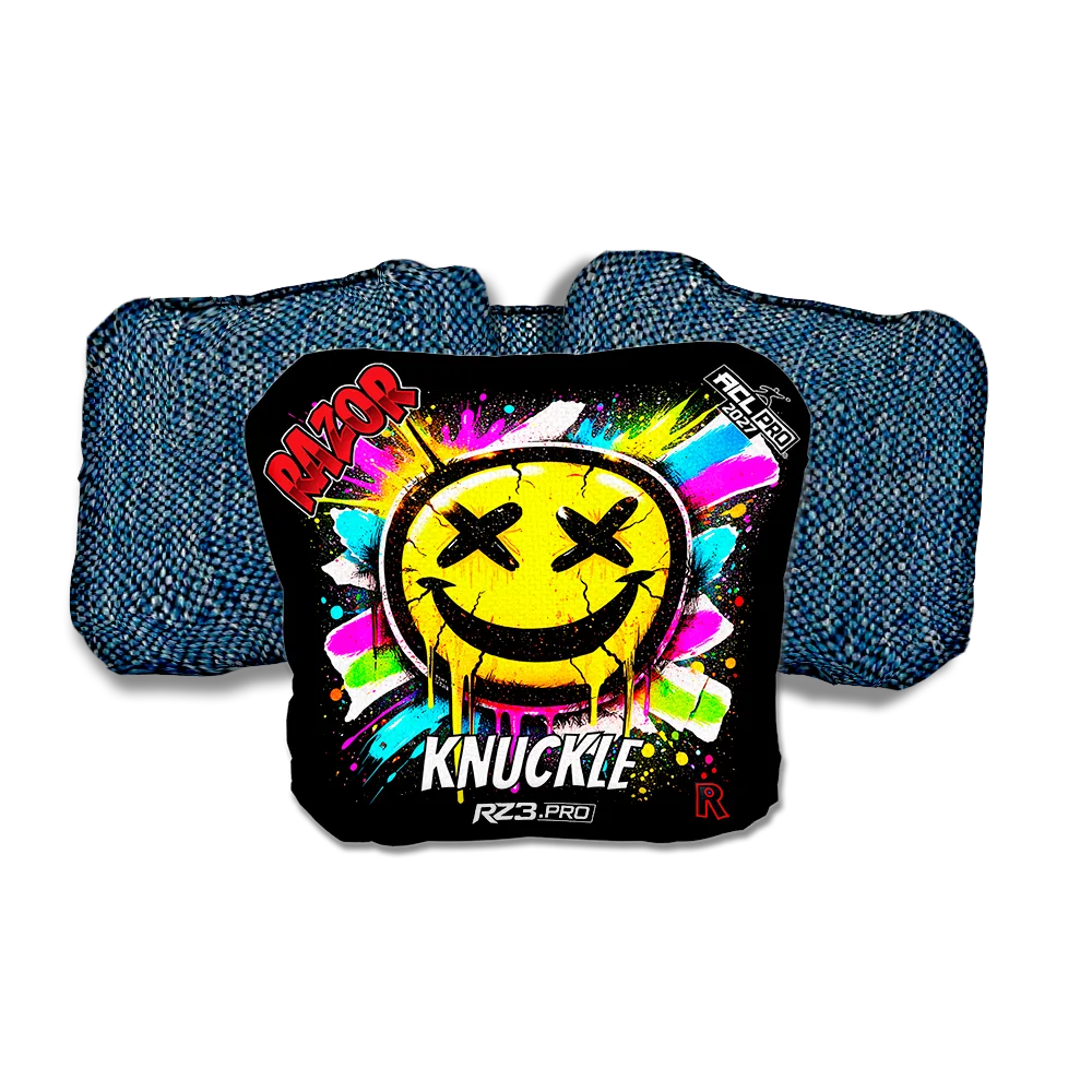Knuckle PRO Smile SP Blue Back Cornhole Bags