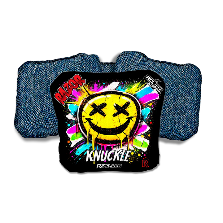 Knuckle PRO Smile SP Blue Back Cornhole Bags