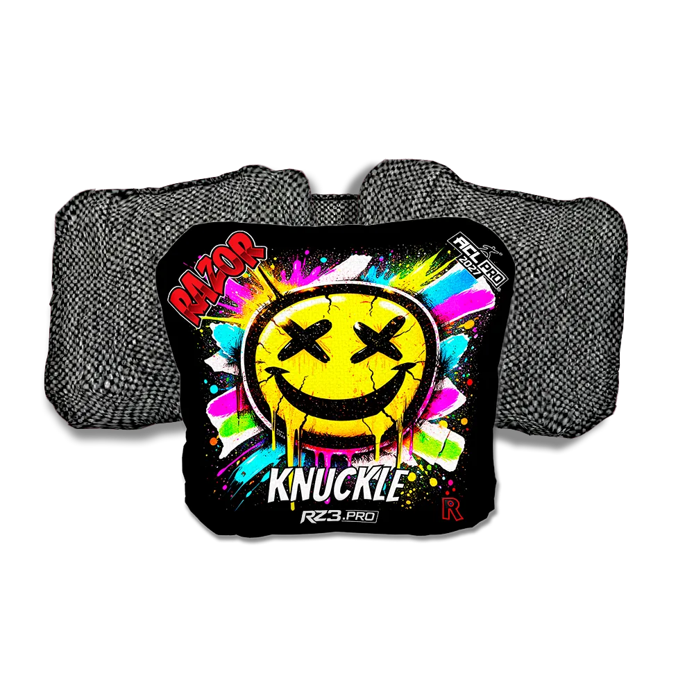 Knuckle PRO Smile SP Gray Back Cornhole Bags