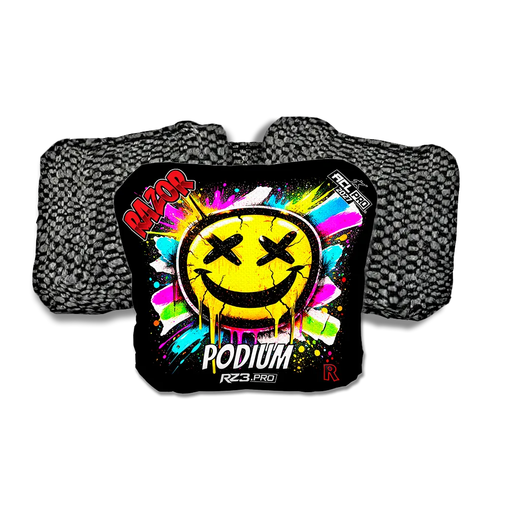 Podium PRO Smile SP Black Back Cornhole Bags