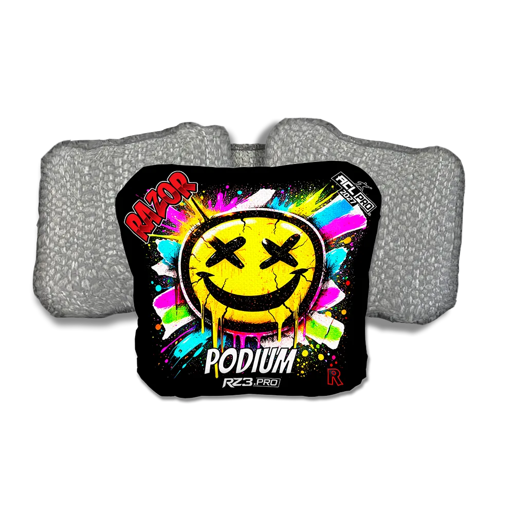 Podium PRO Smile SP Silver Back Cornhole Bags