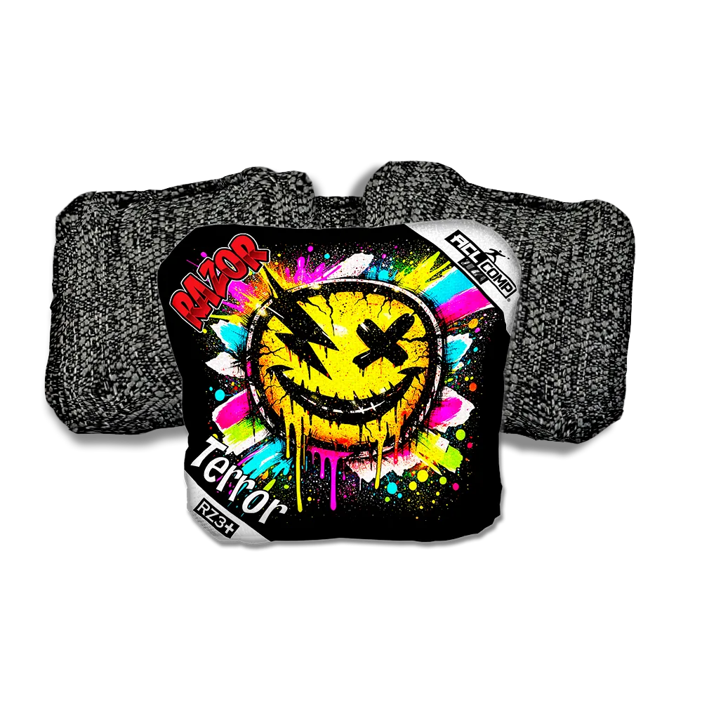 Terror COMP Smile SP Black Back Cornhole Bags