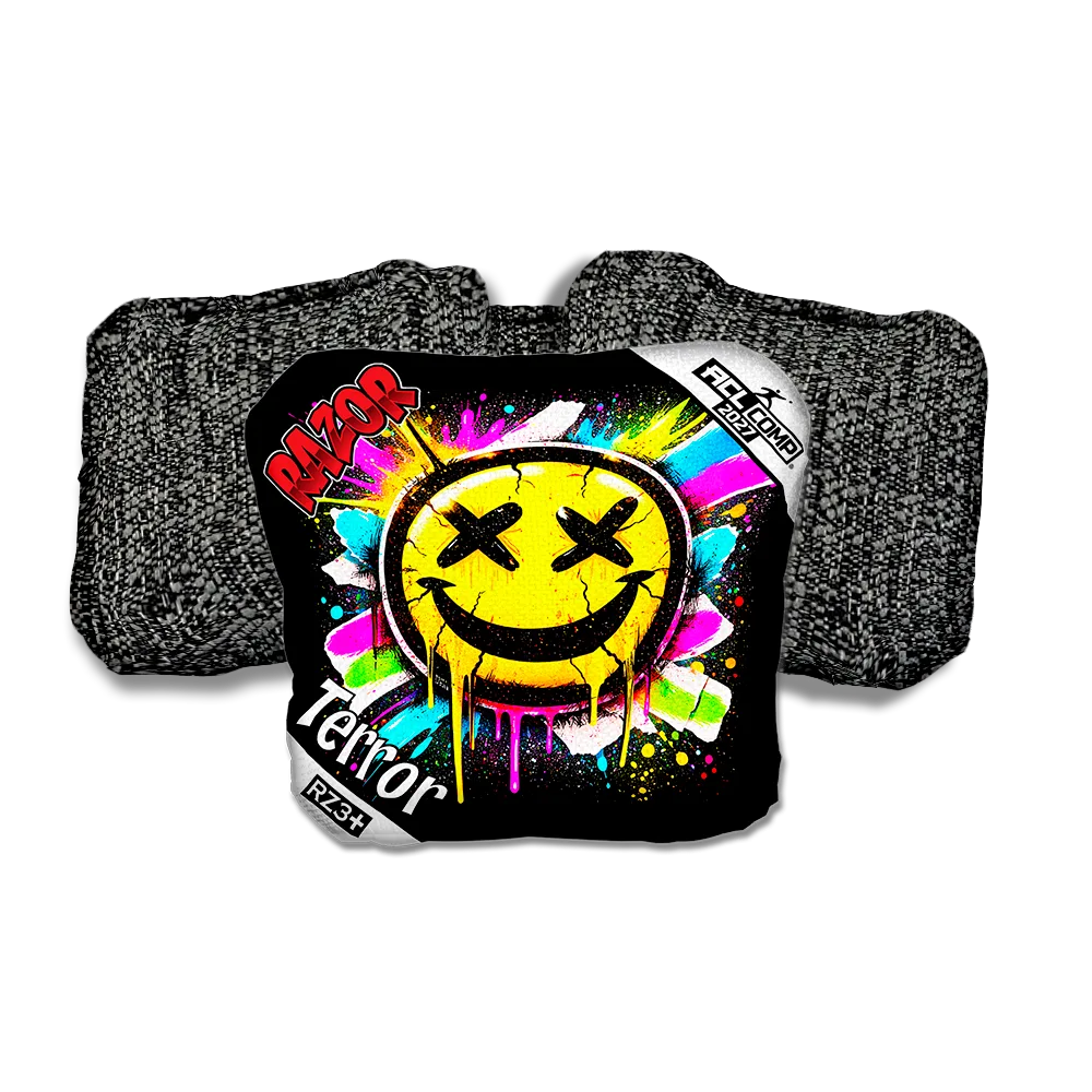 Terror COMP Smile SP Black Back Cornhole Bags