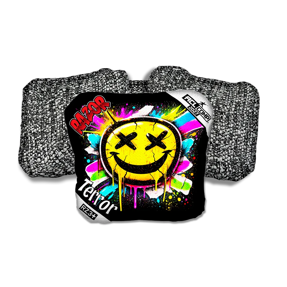Terror COMP Smile SP Salt Pepper Back Cornhole Bags