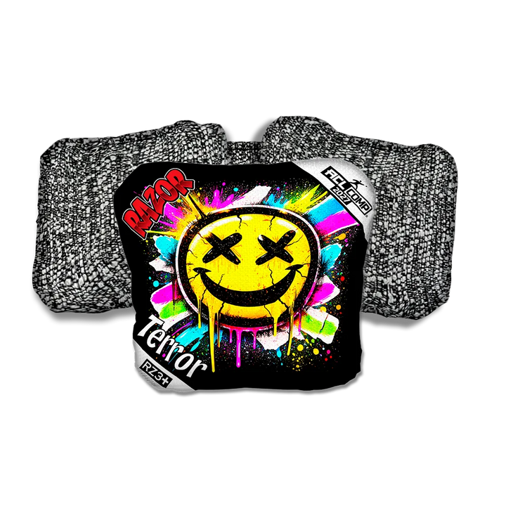 Terror COMP Smile SP Salt Pepper Back Cornhole Bags