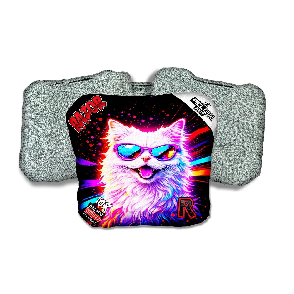 10 X PRO Snow Party Animals Light Back Cornhole Bags