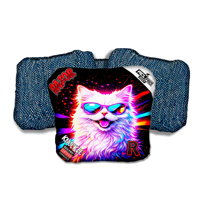 Knuckle PRO Snow Party Animals Blue Back Cornhole Bags