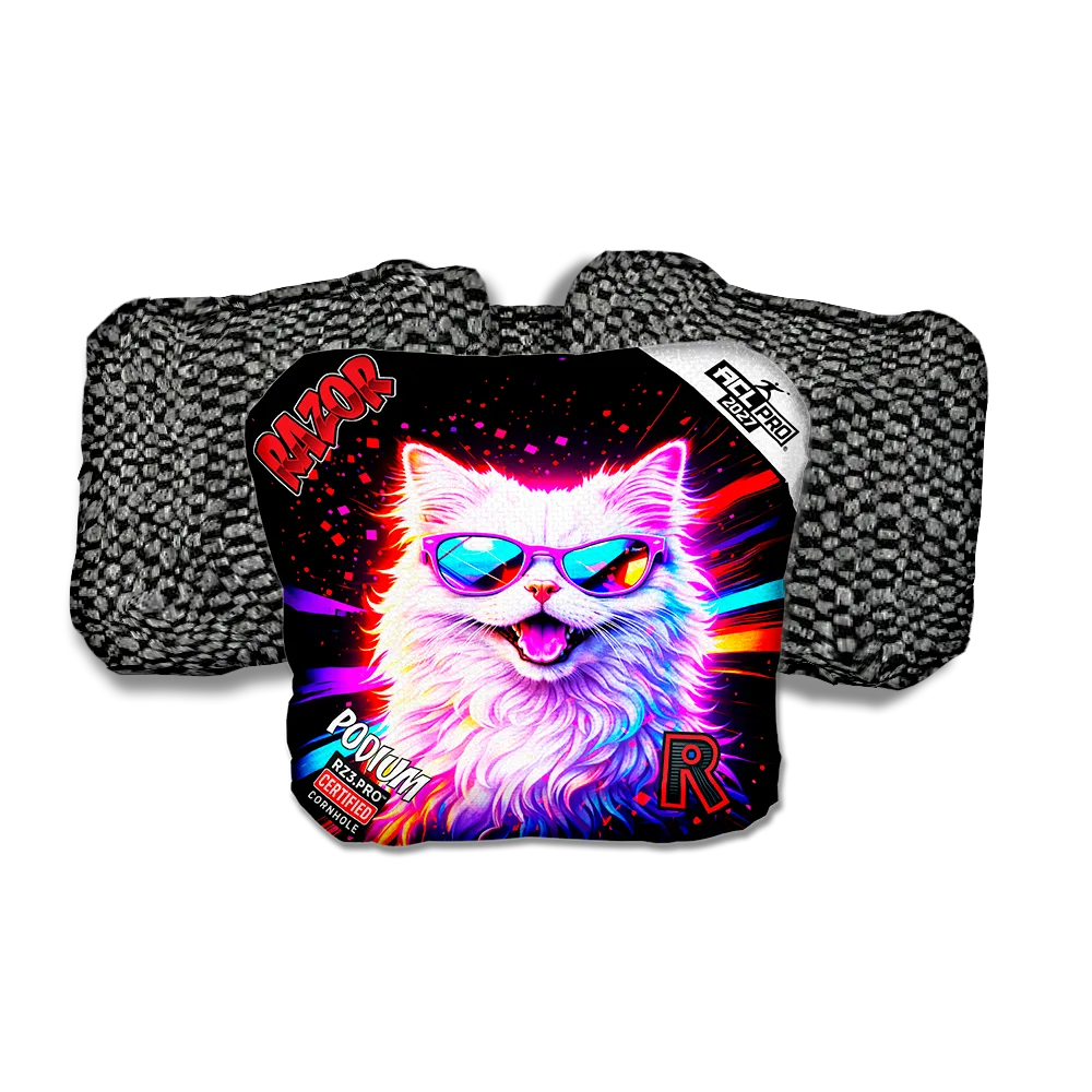 Podium PRO Snow Party Animals Black Back Cornhole Bags