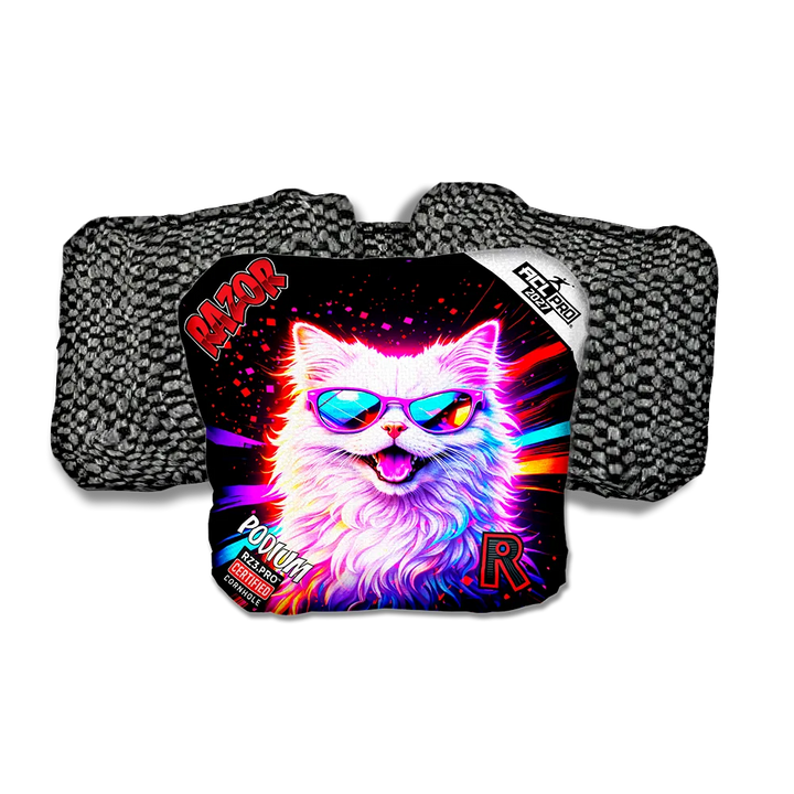 Podium PRO Snow Party Animals Black Back Cornhole Bags