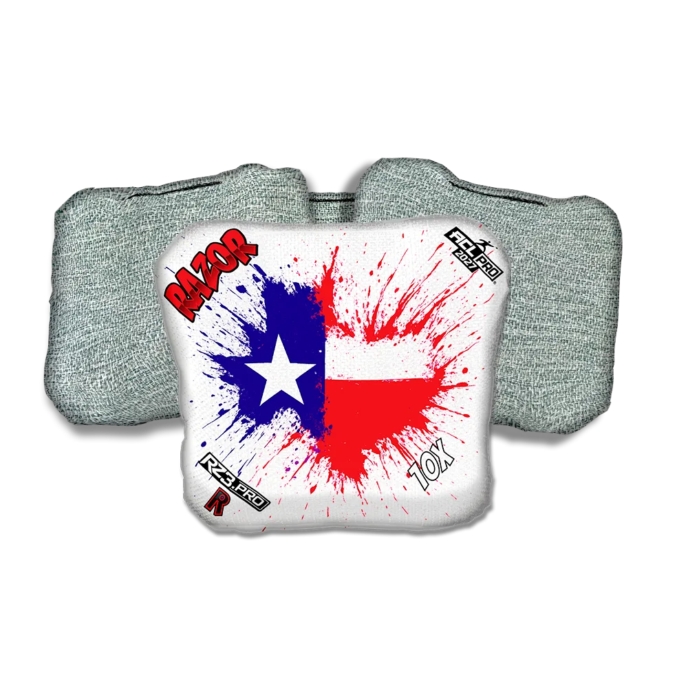 10 X PRO Splatter Texas Light Back Cornhole Bags