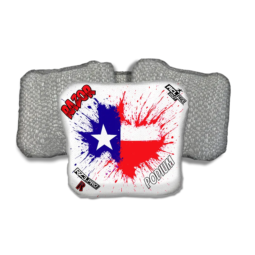 Podium PRO Splatter Texas Silver Back Cornhole Bags
