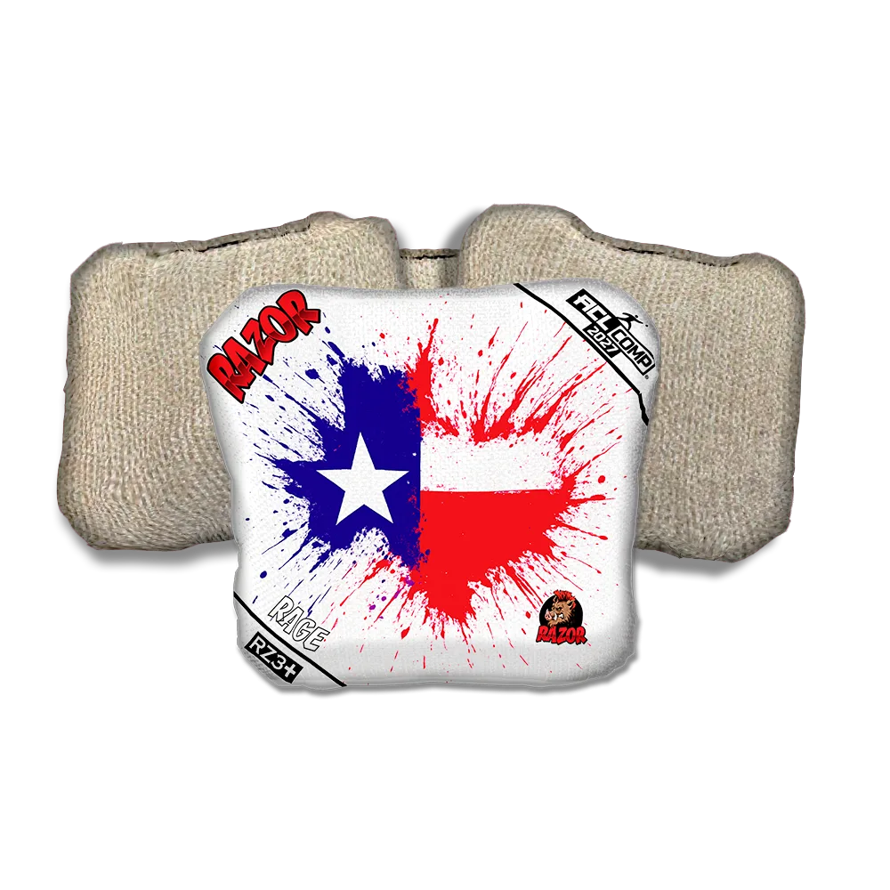 Rage COMP Splatter Texas Tan Back Cornhole Bags