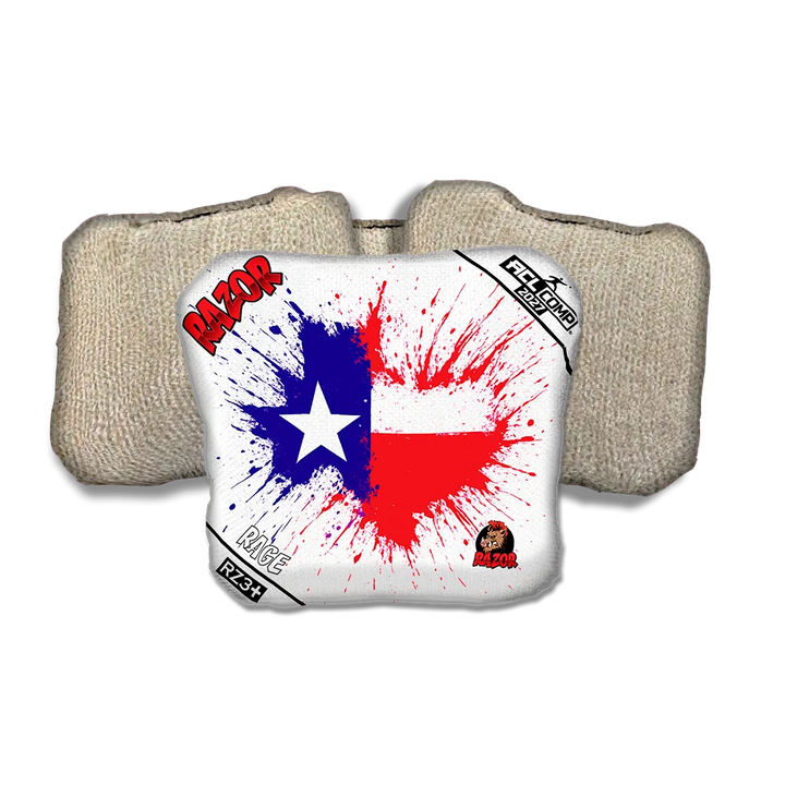 Rage COMP Splatter Texas Tan Back Cornhole Bags