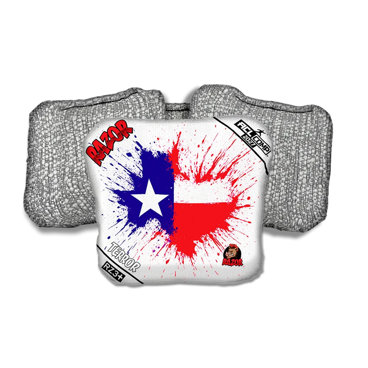 Terror COMP Splatter Texas Silver Back Cornhole Bags