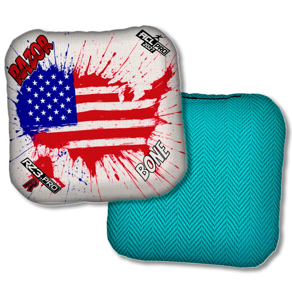 Bone PRO Splatter USA Teal Back Product View