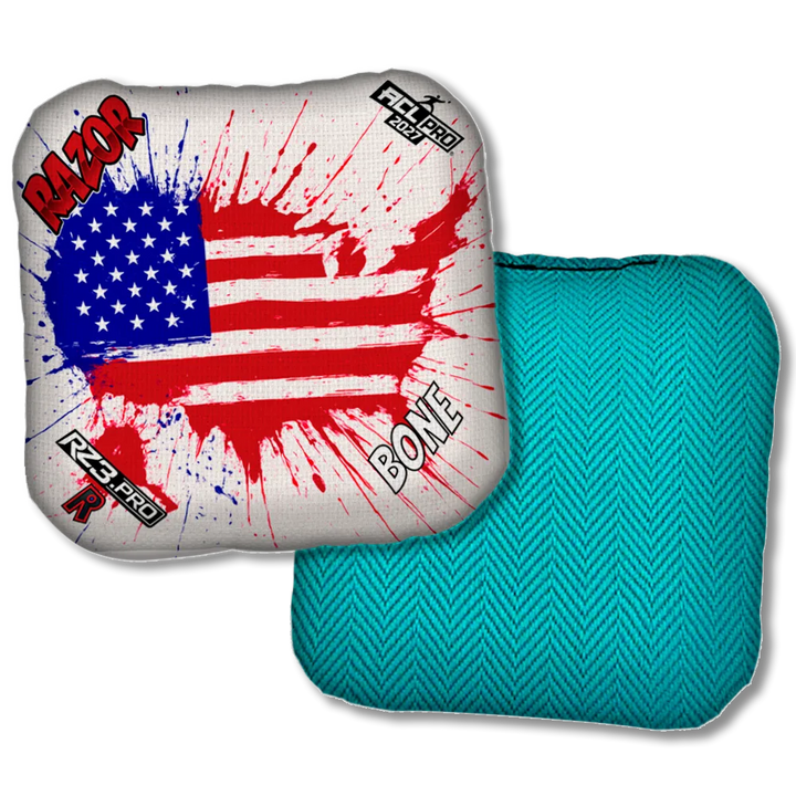 Bone PRO Splatter USA Teal Back Product View