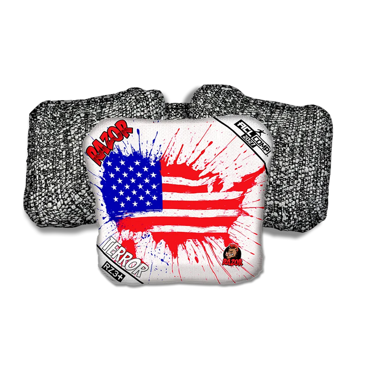 Terror COMP Splatter USA Salt Pepper Back Cornhole Bags