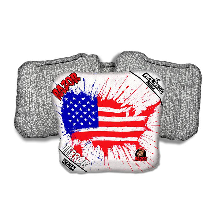 Terror COMP Splatter USA Silver Back Cornhole Bags