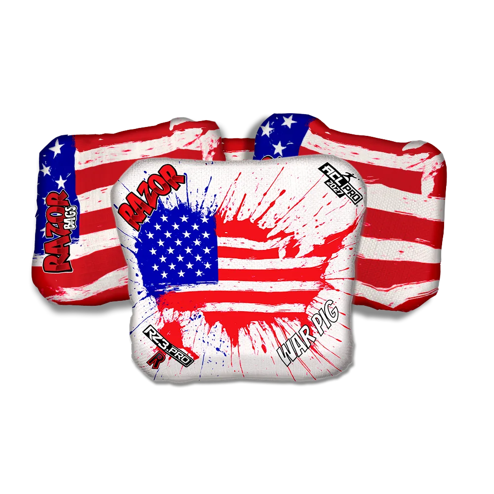 War Pig PRO Splatter USA Cornhole Bags