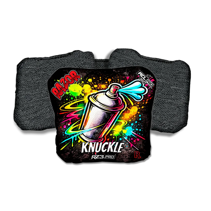 Knuckle PRO Spraycan SP Black Back Cornhole Bags
