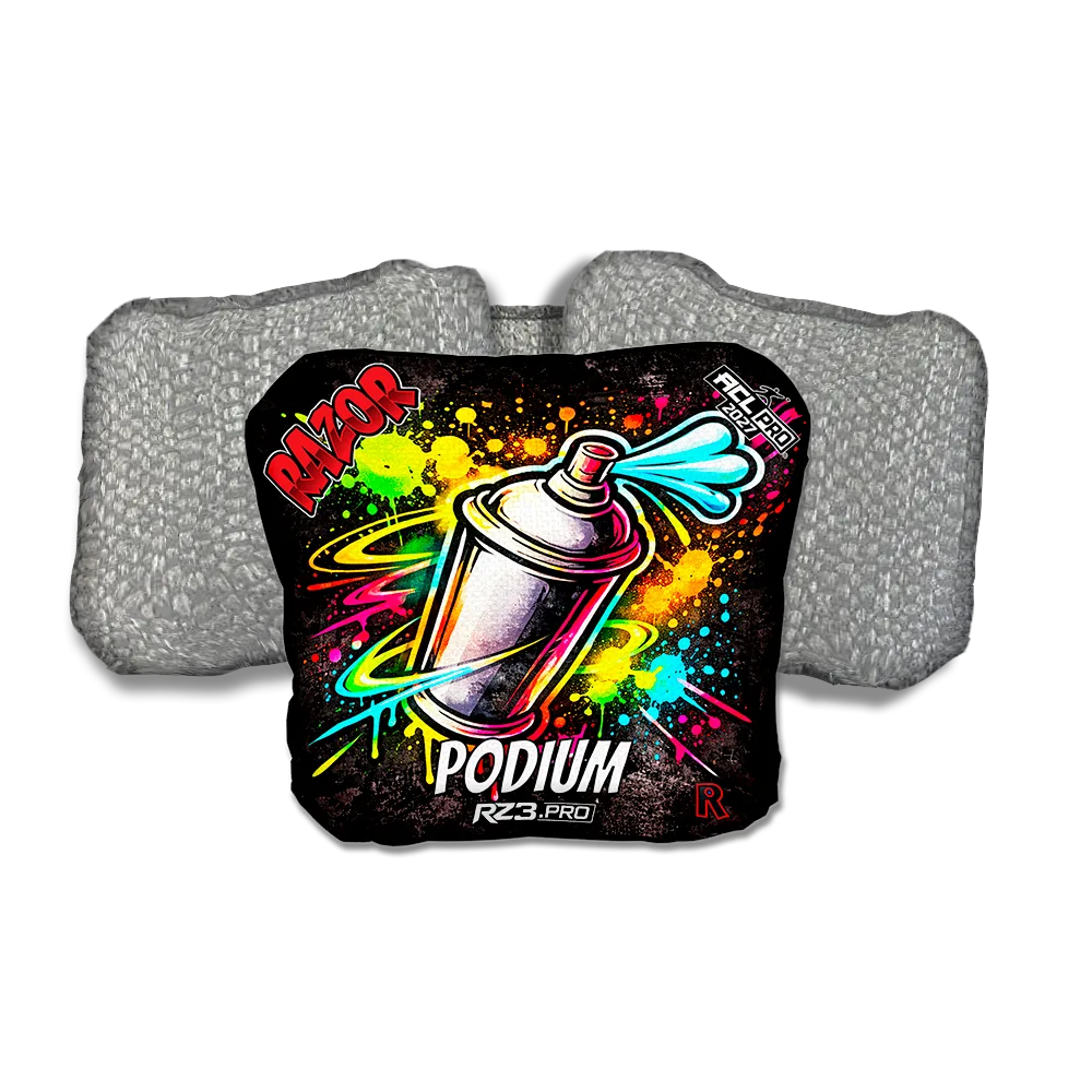Podium PRO Spraycan SP Silver Back Cornhole Bags